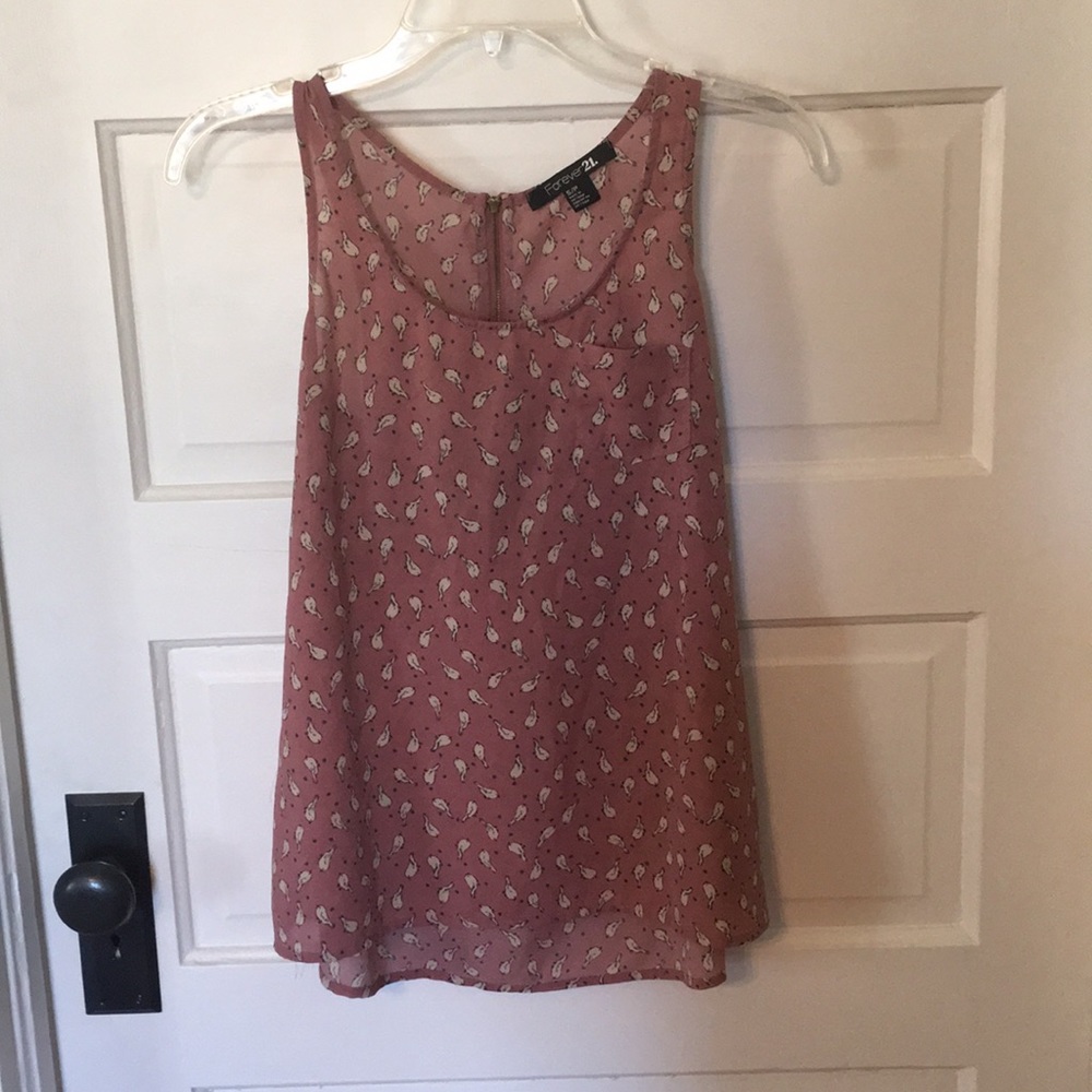 Forever 21 bird print tank